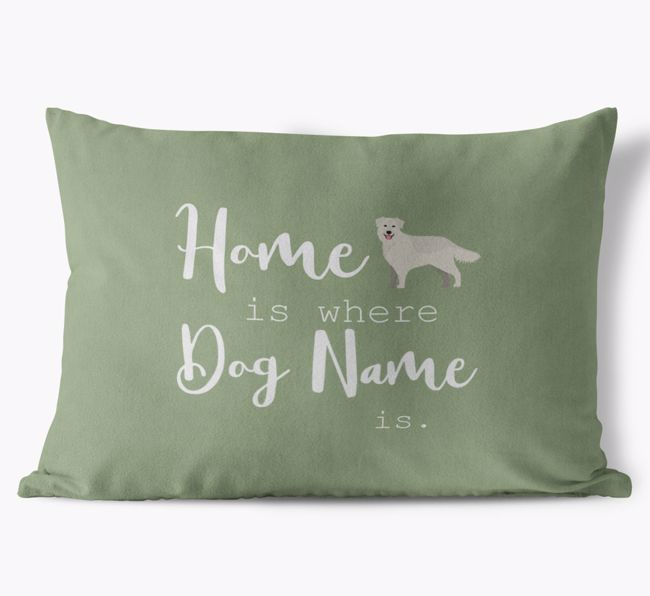 Home Is Where ... Is : Personalized {breedFullName} Soft Touch Pillow